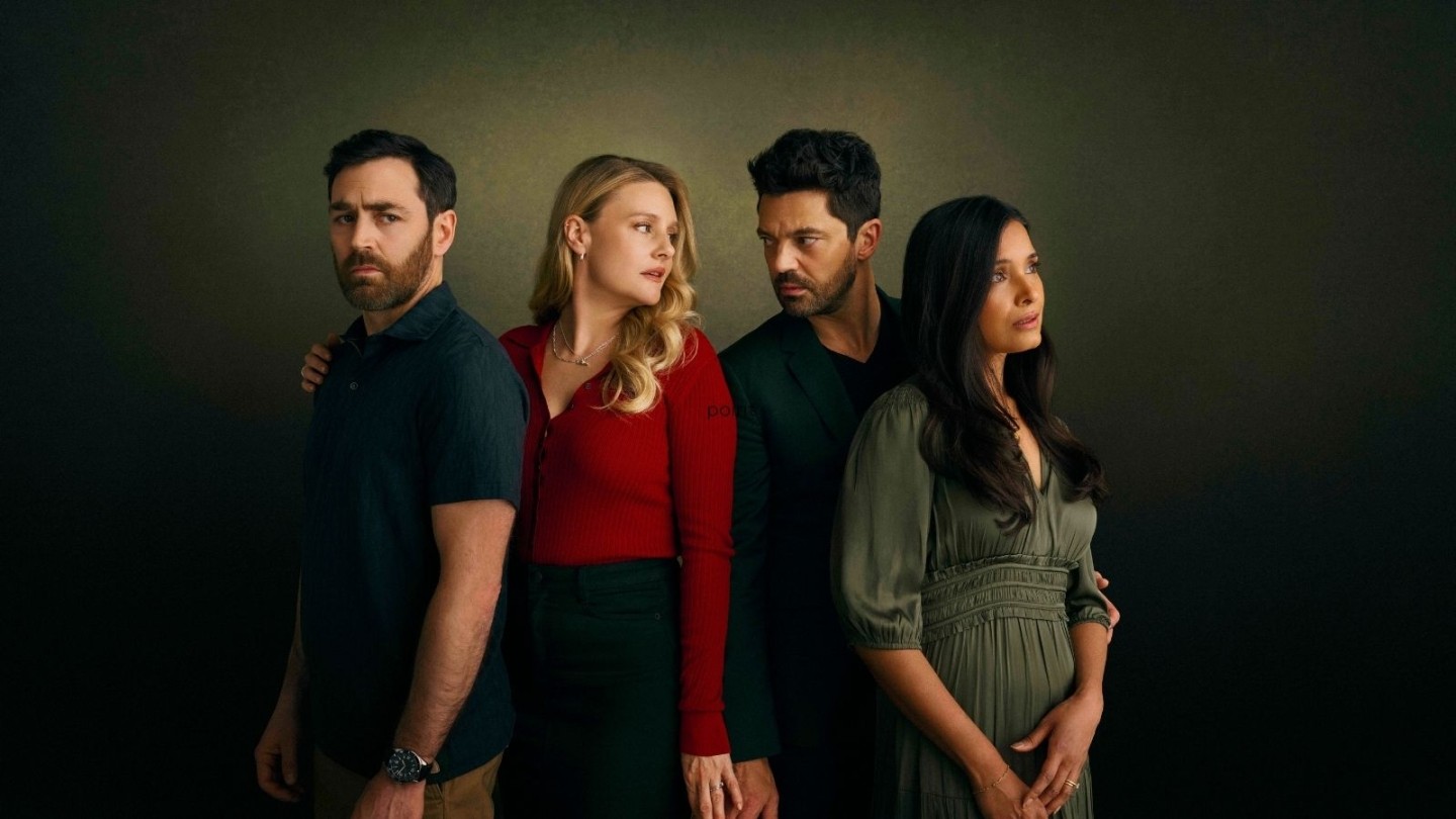 Adultery TV drama poster showing four central characters in a relationship-focused drama exploring secrets, infidelity, trust and emotional conflict.