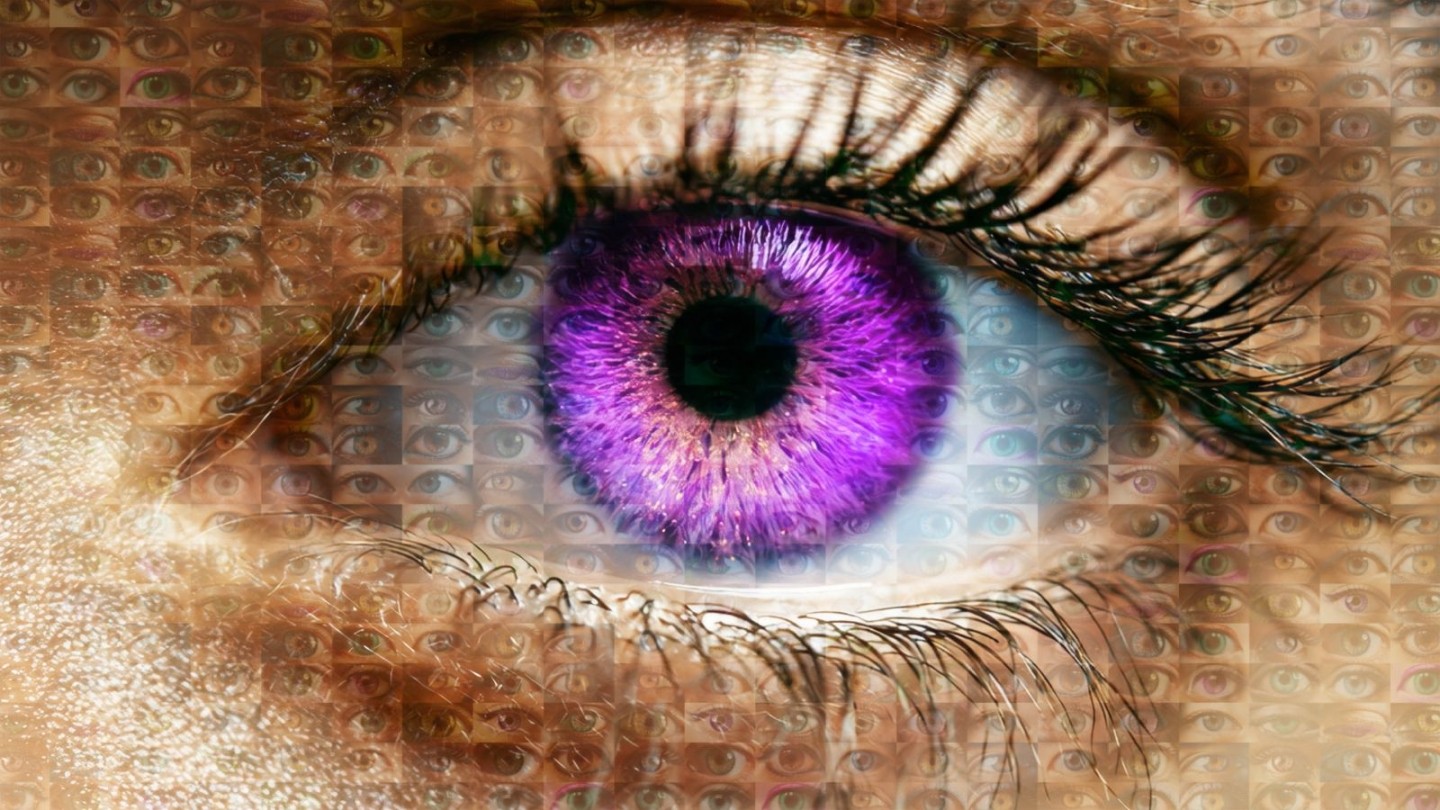 Big Brother 2026 logo, a purple eye made of a mosaic of smaller eyes