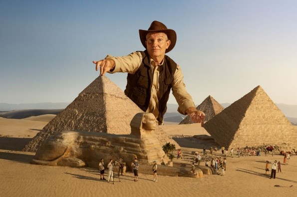 Bradley Walsh: Egypt's Cosmic Code promotional image featuring Bradley Walsh at the Pyramids of Giza exploring ancient Egyptian mysteries.