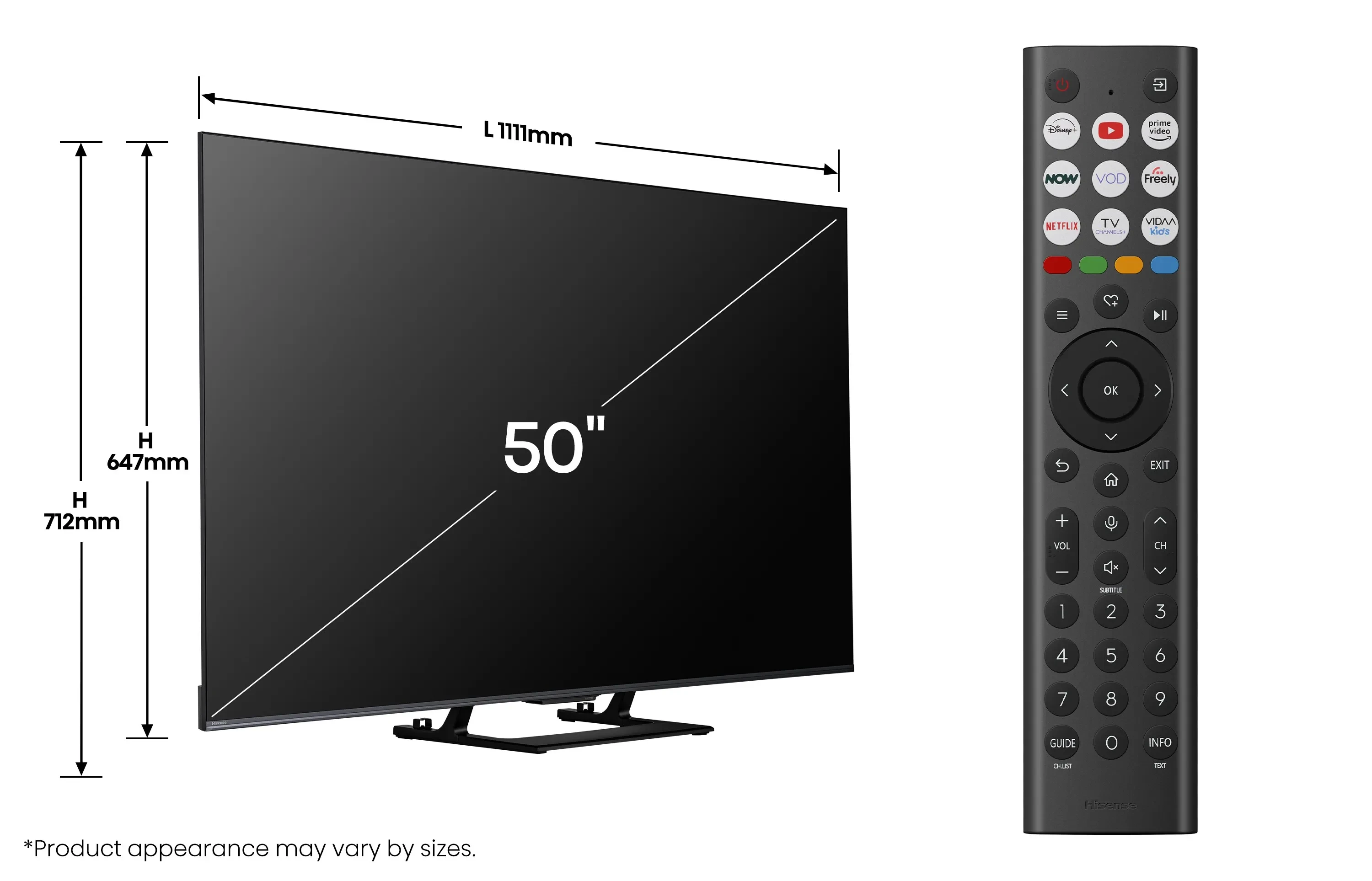 50U7Q Size_remote