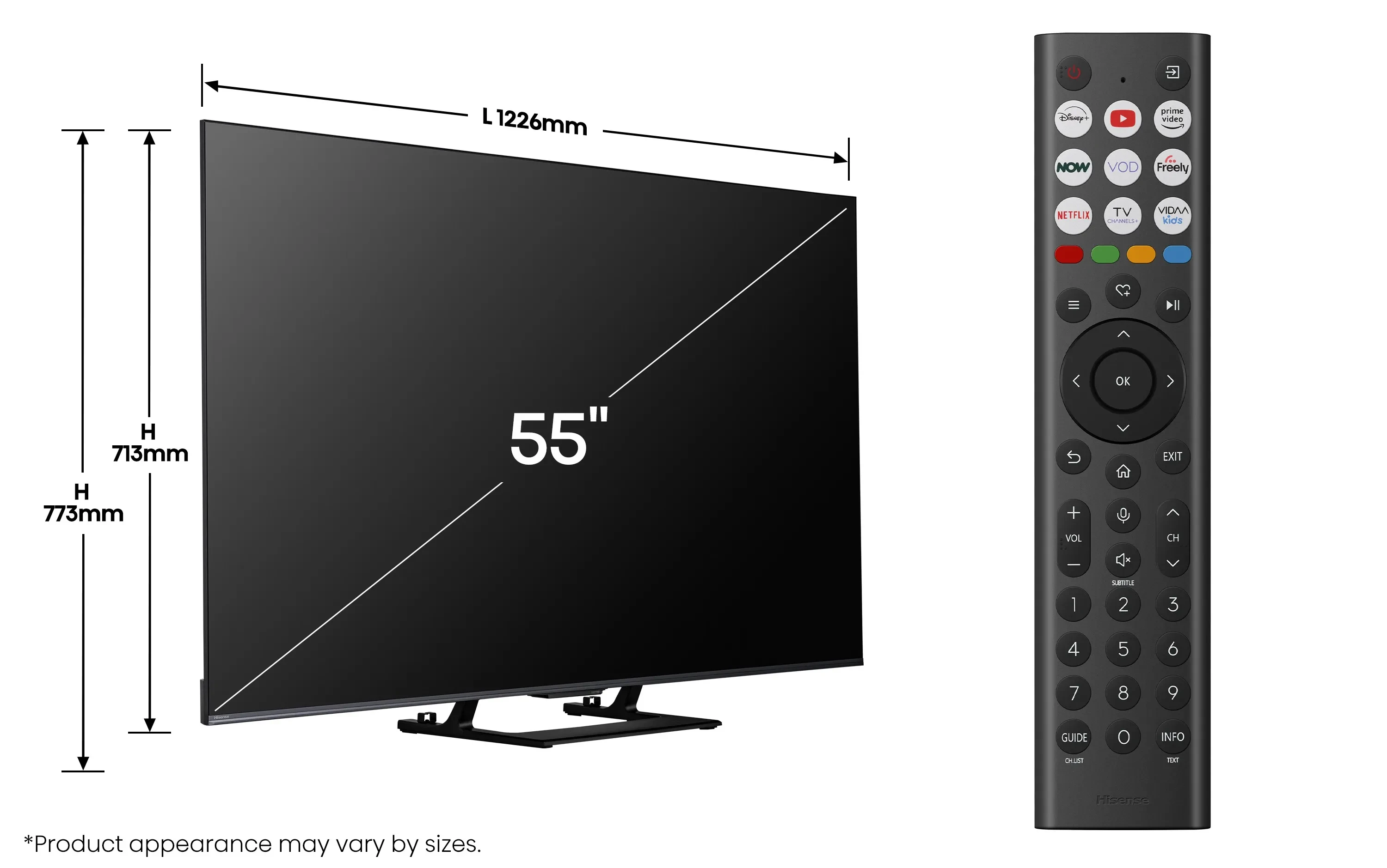 55U7Q size_remote