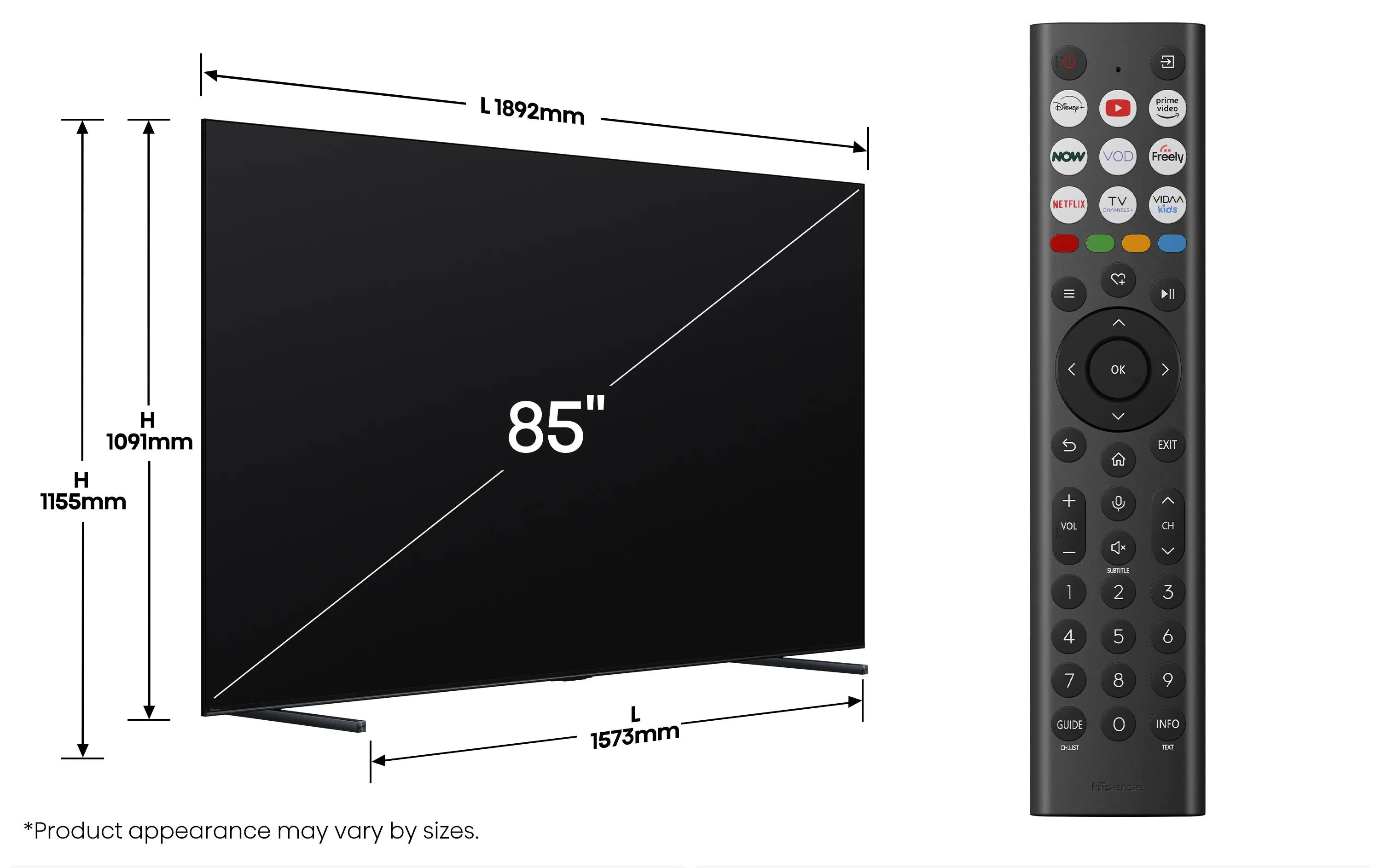 85U7Q size_remote