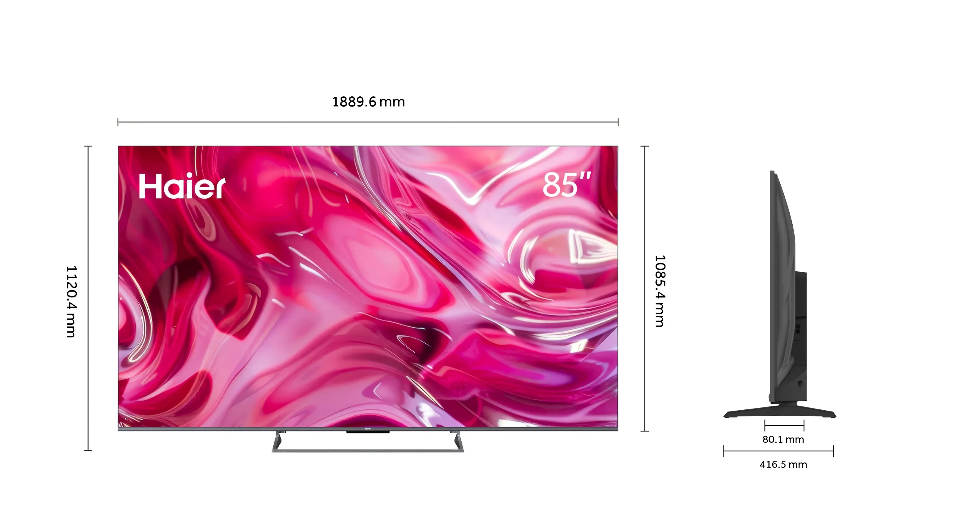 Haier_85_S90_Side_size
