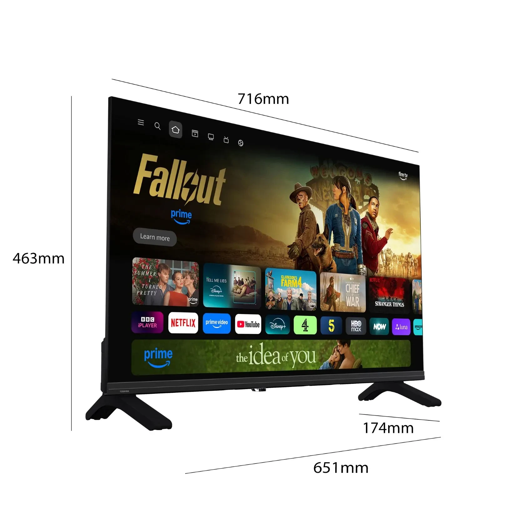 Toshiba WF26 size side