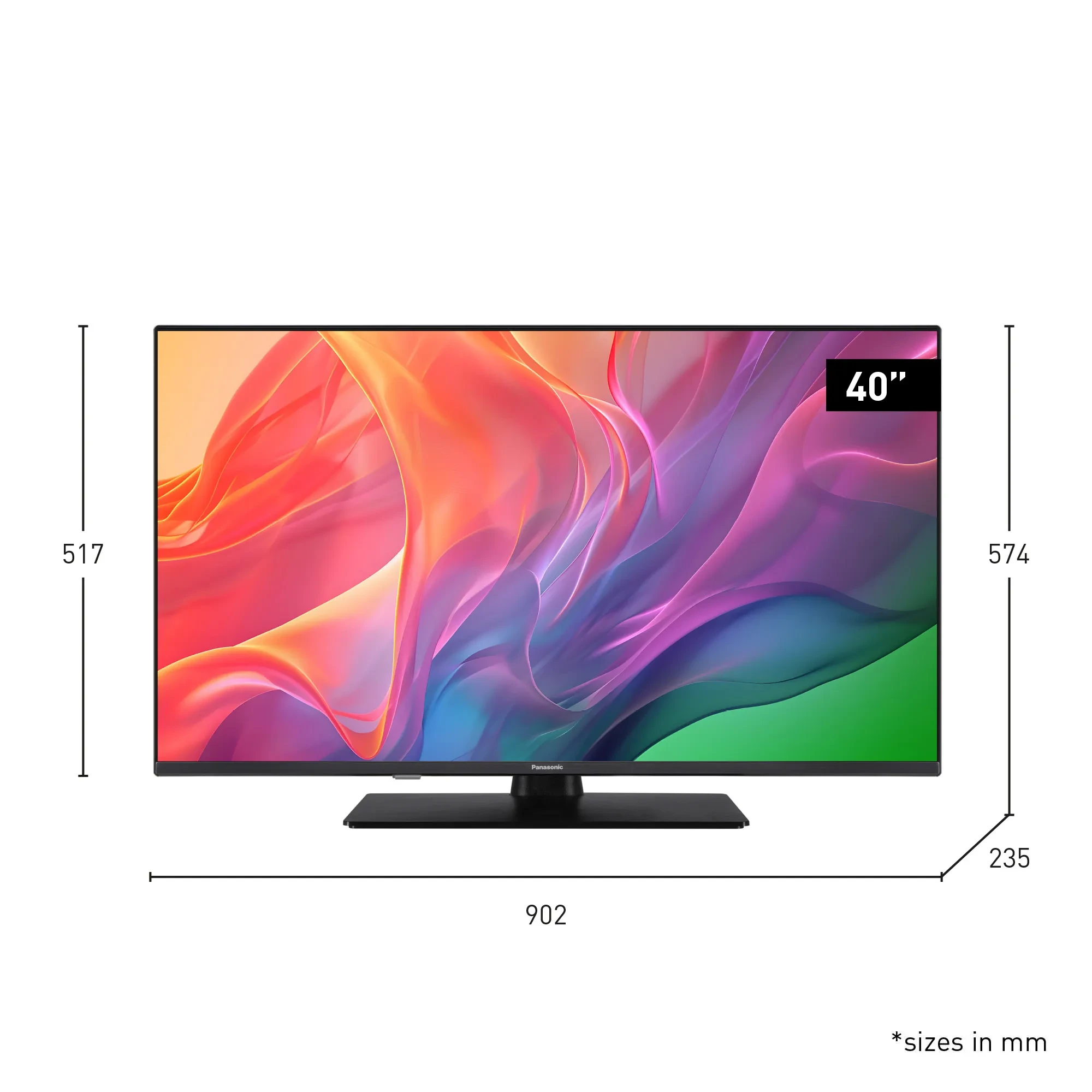 Panasonic 40S55A size