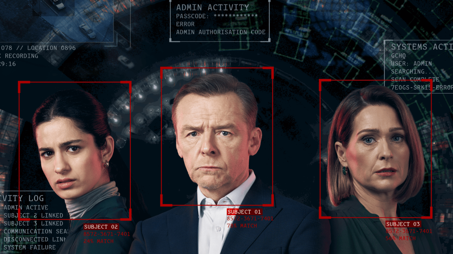 Promotional artwork for The Undeclared War featuring key characters against a digital surveillance and cybersecurity backdrop, highlighting themes of cyber conflict, intelligence operations and national security.