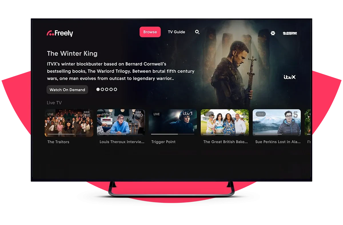 Freely TV Website-browse