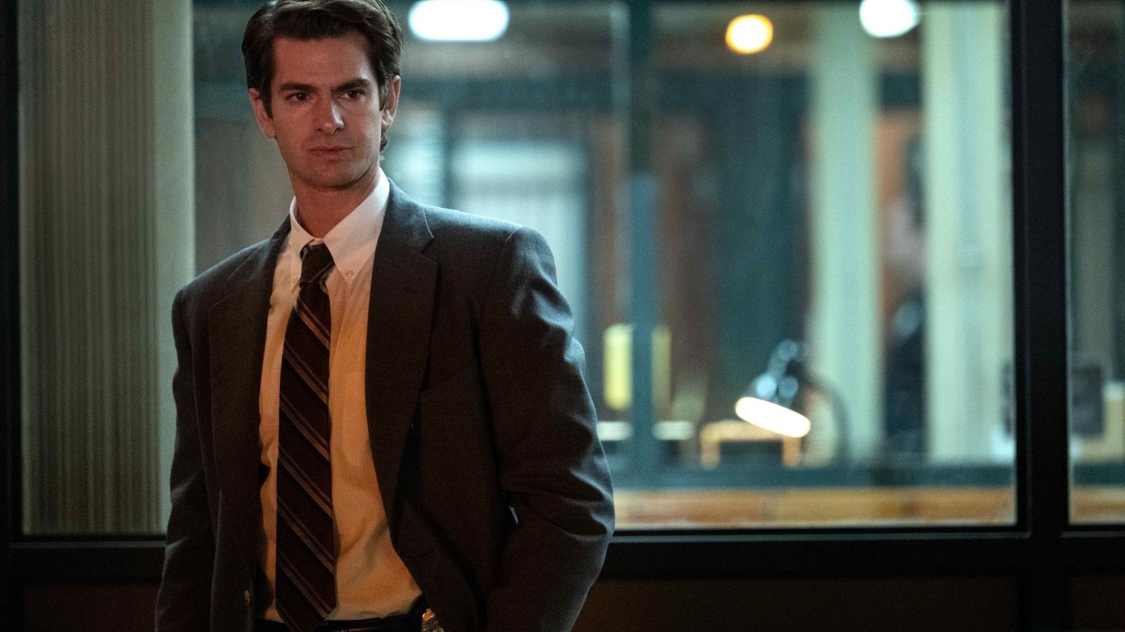 Andrew Garfield as Jeb Pyre in Under The Banner of Heaven on ITV and STV