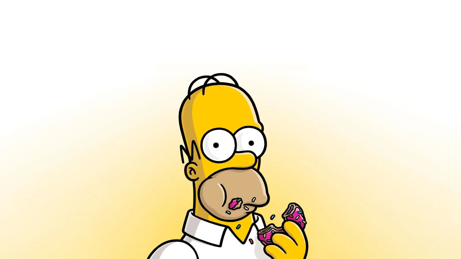 Simpsons Movie promotional image featuring Homer Simpson eating a doughnut
