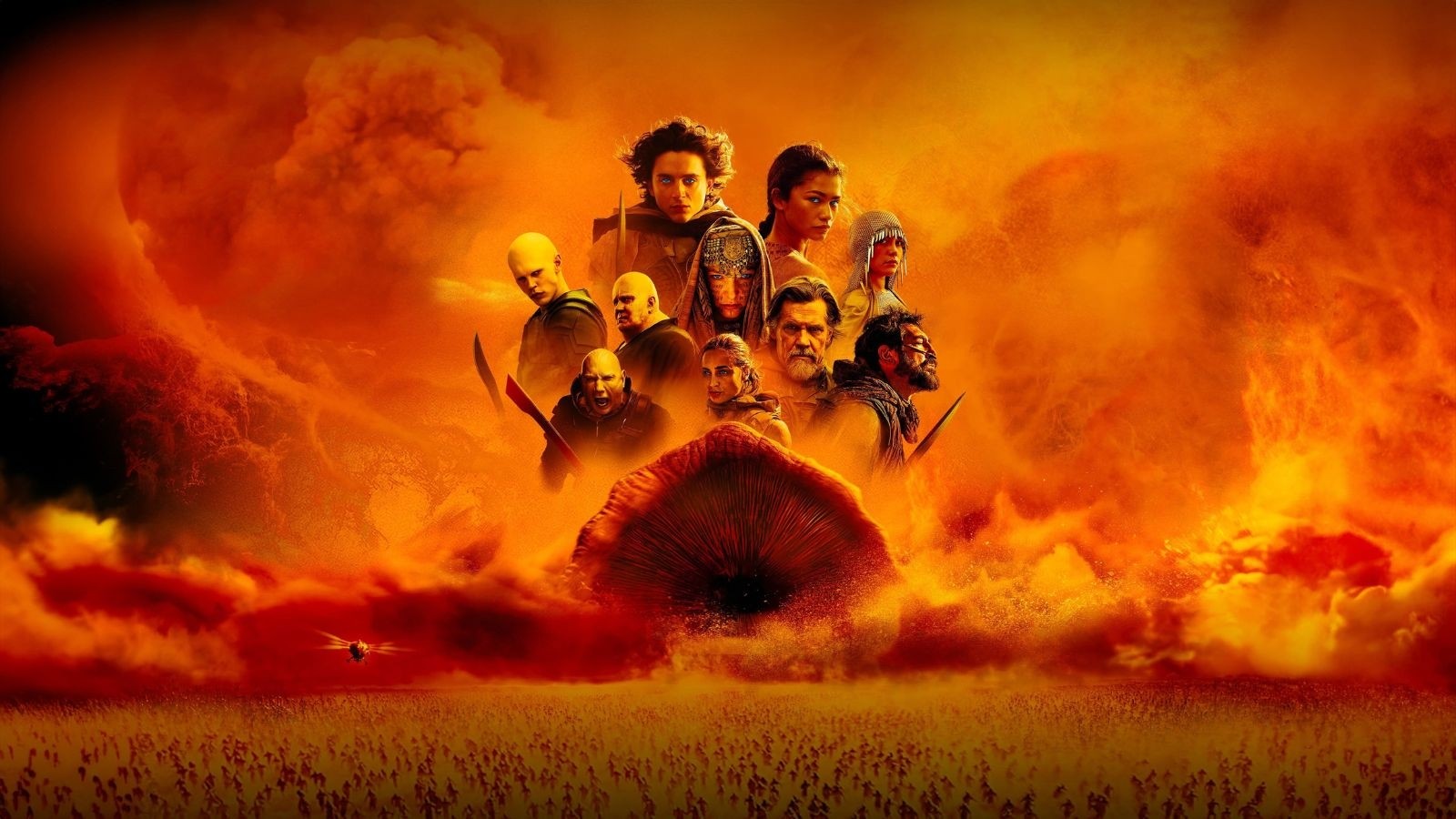 Key art for Dune Part 2 starring Timothée Chalamet and Zendeya