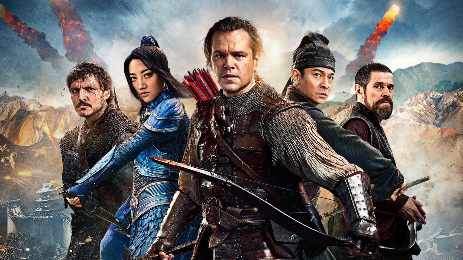 Matt Damon and Pedro Pascal plus other cast in Great Wall
