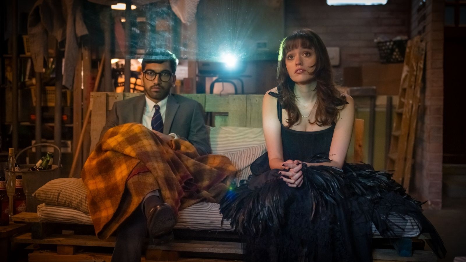Aimee Lou Wood and Nabhaan Rizwan in Film Club