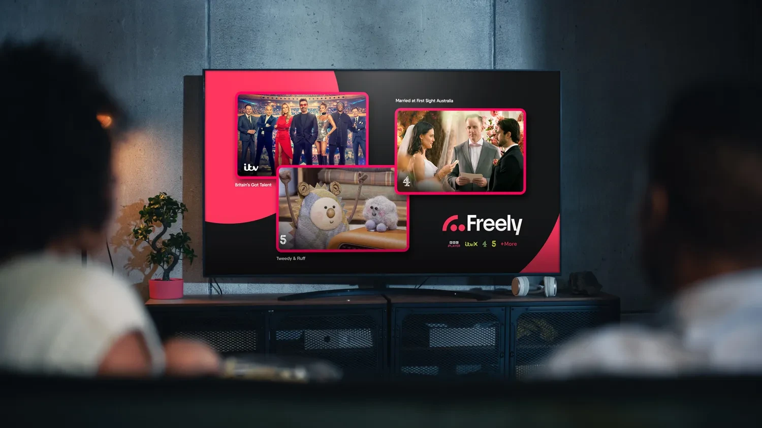 Freely lifestyle image fast channel content in situ on TV
