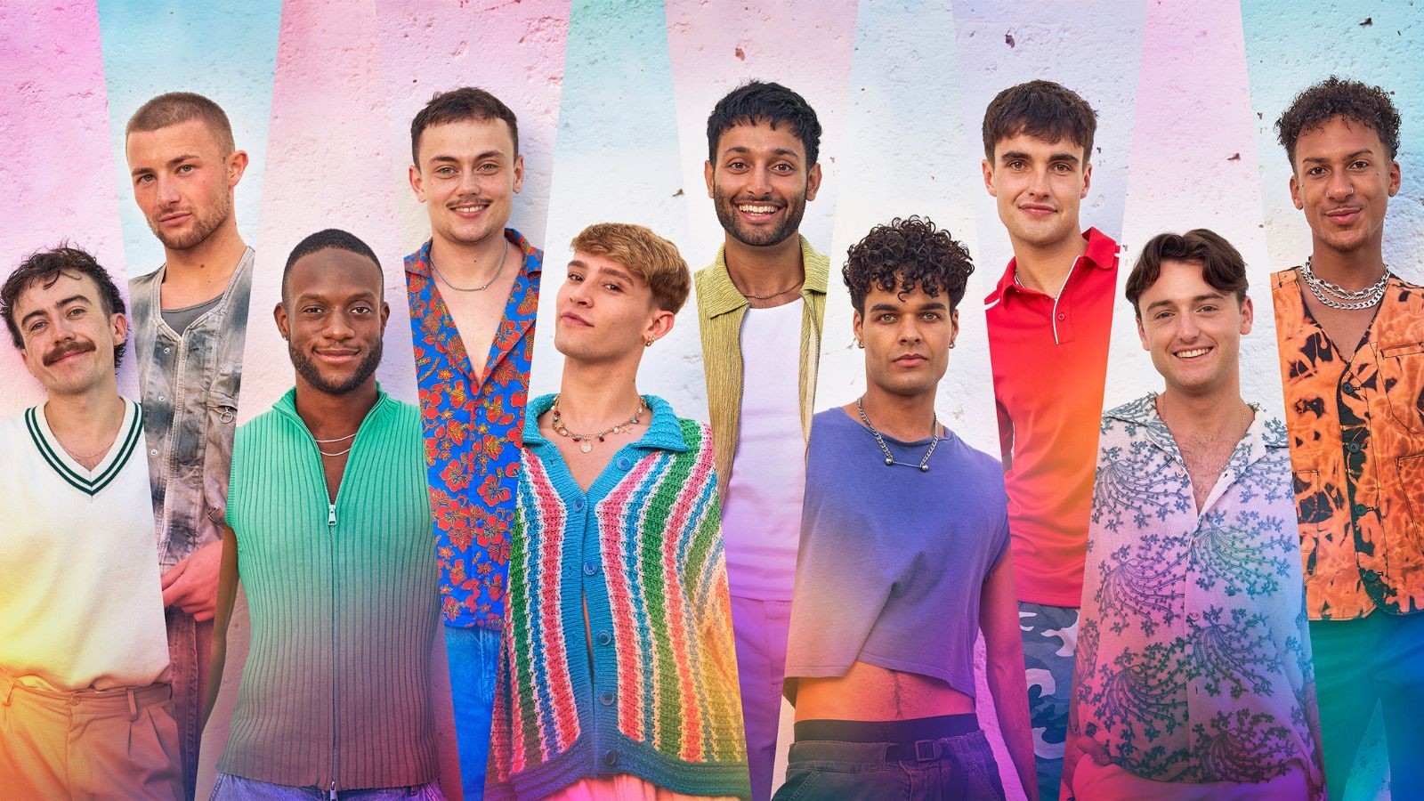 10 boys wearing colourful outfits