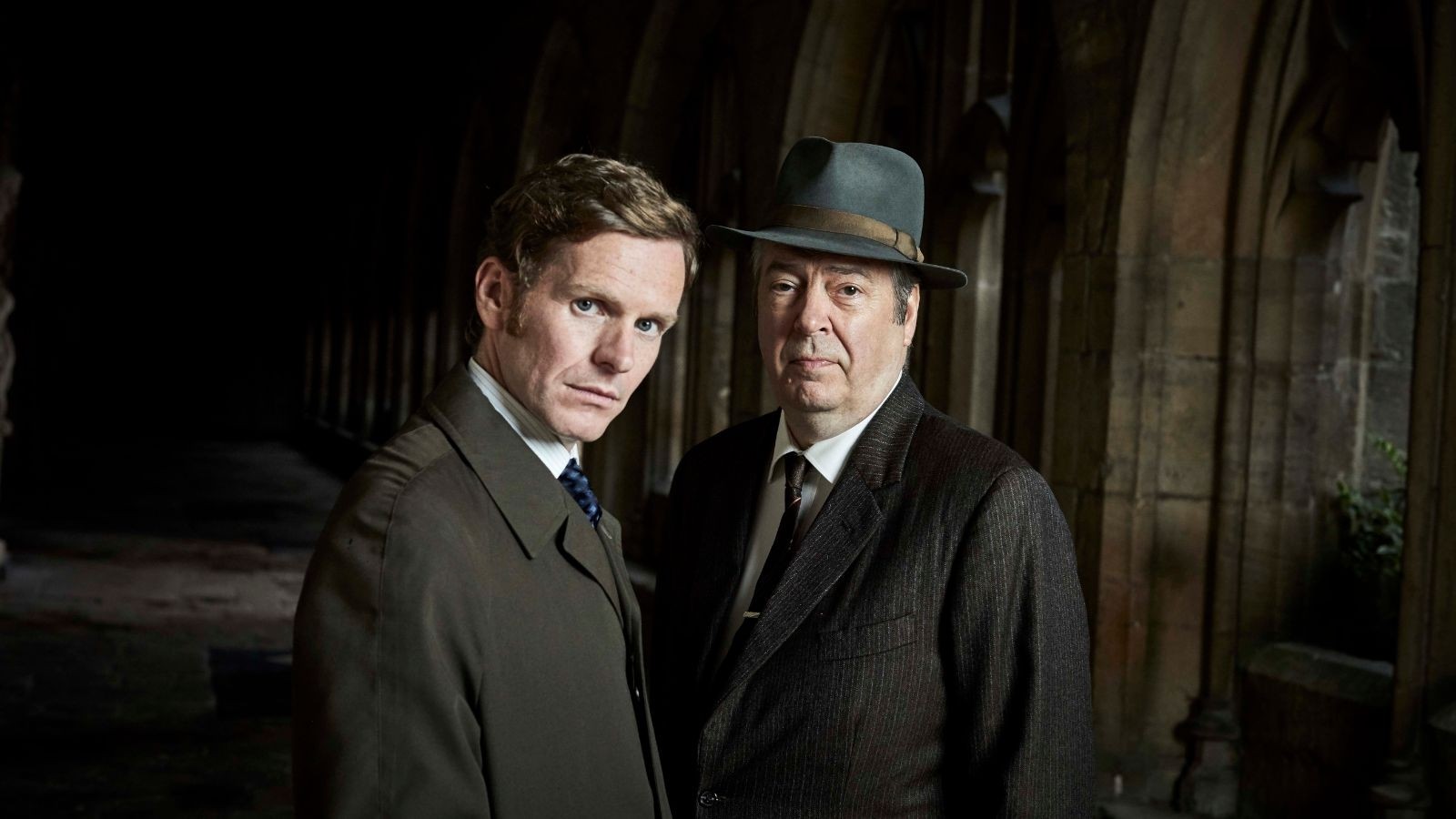 Shaun Evans and Roger Allam in Endeavour