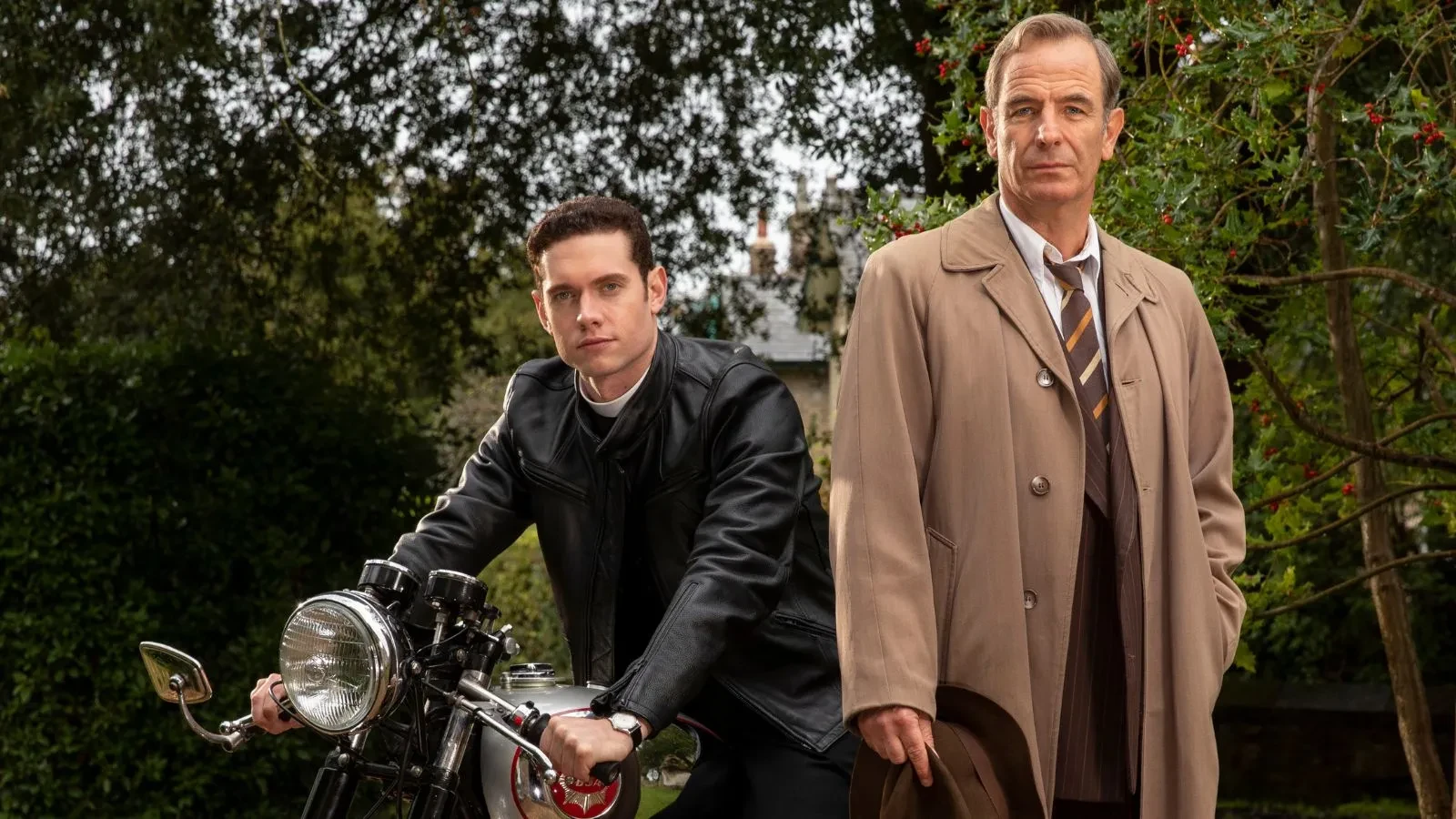 Tom Brittney and Robson Green in Grantchester