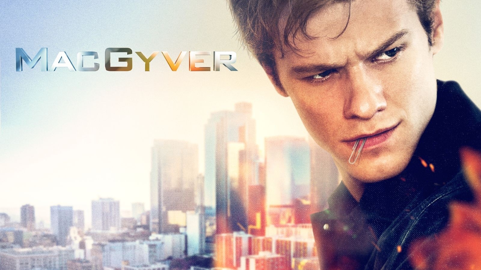 Lucas Till as Angus MacGyver in the action show MacGyver