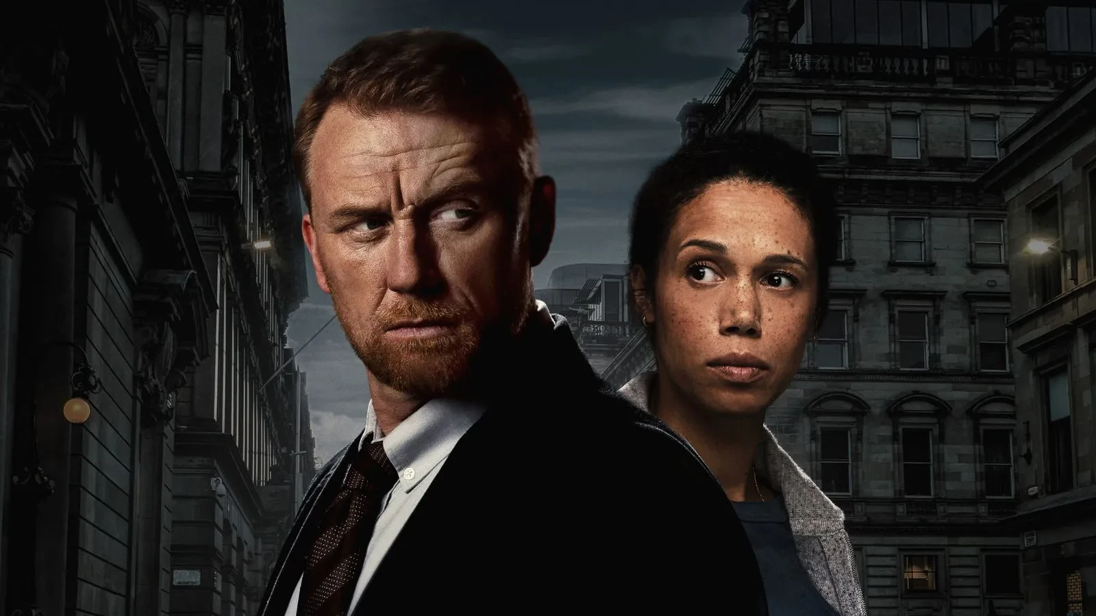 Vinette Robinson and Kevin McKidd in Six Four