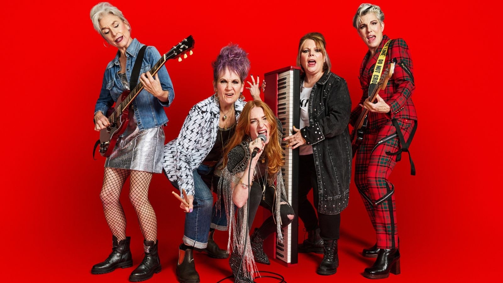 Joanna Scanlan, Rosalie Craig, Lorraine Ashbourne, Amelia Bullmore, Taj Atwal and Macy Seelochan in Riot Women