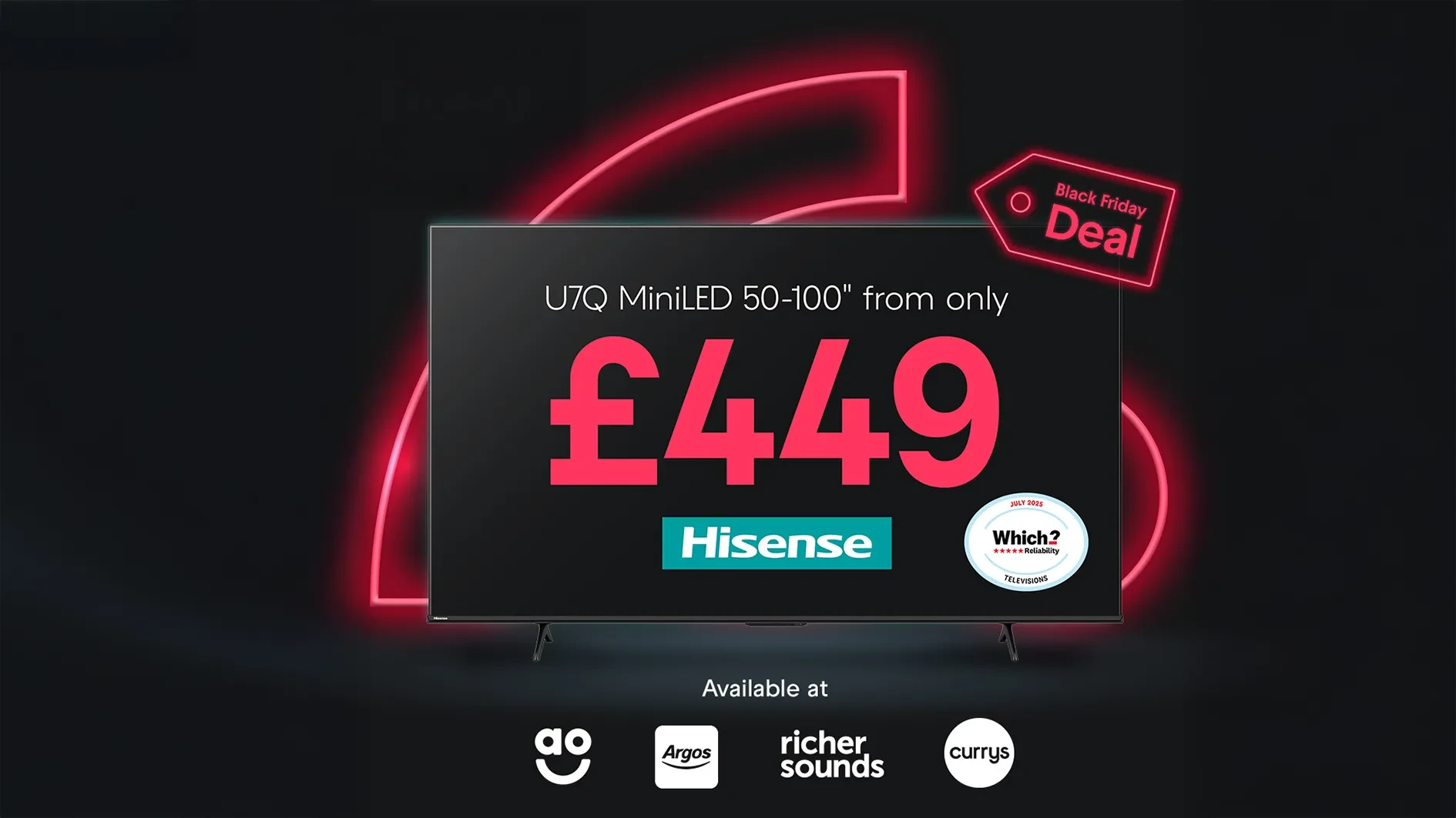 Hisense multi-retailer Nov25 website banner