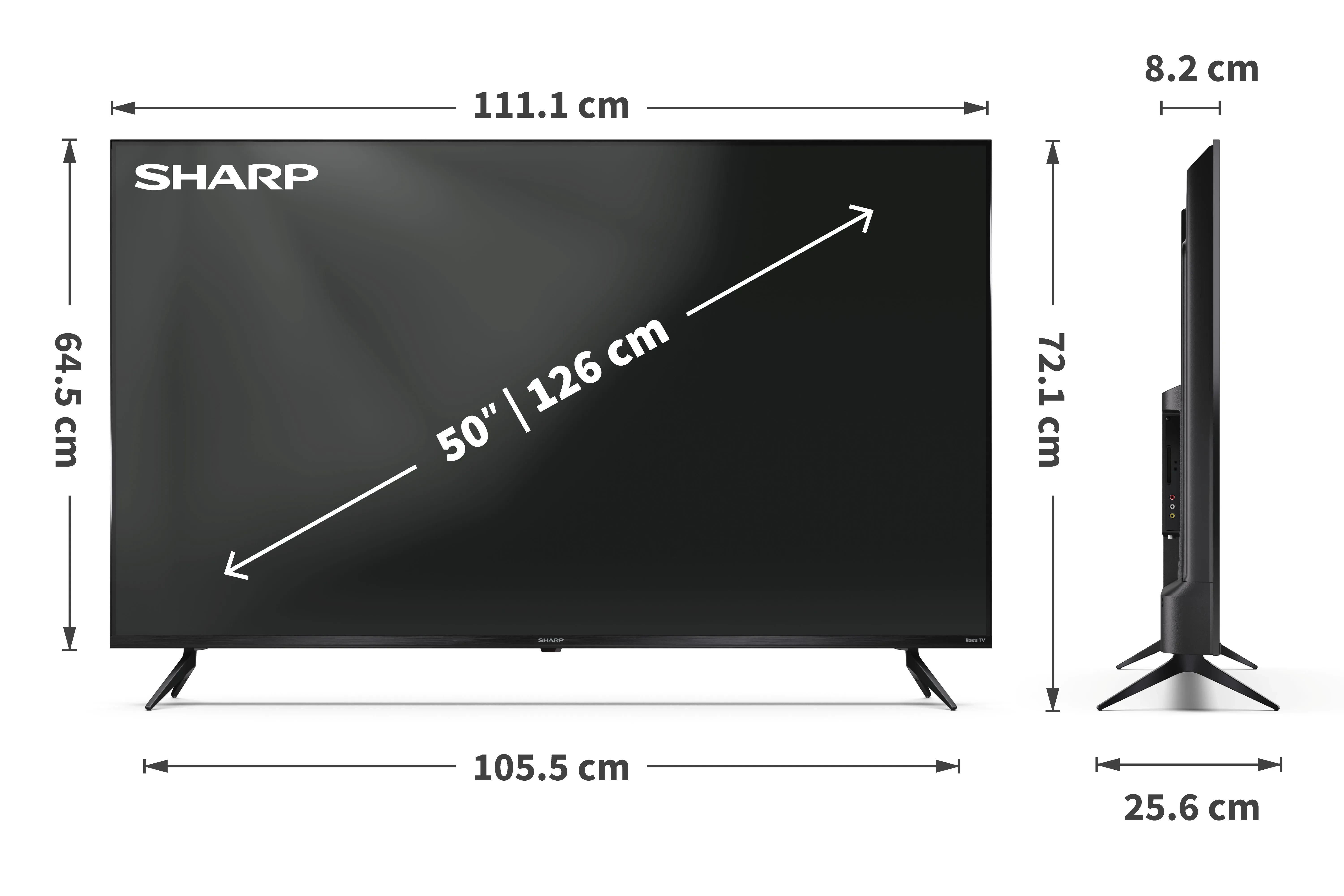 Sharp 4T-C50HJ4225KB dimensions